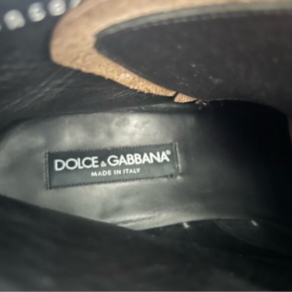 Dolce & Gabbana Brown Factory Worn Look Leather Ankle Boots Men’s 9 - Picture 11 of 12